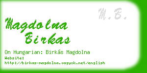 magdolna birkas business card